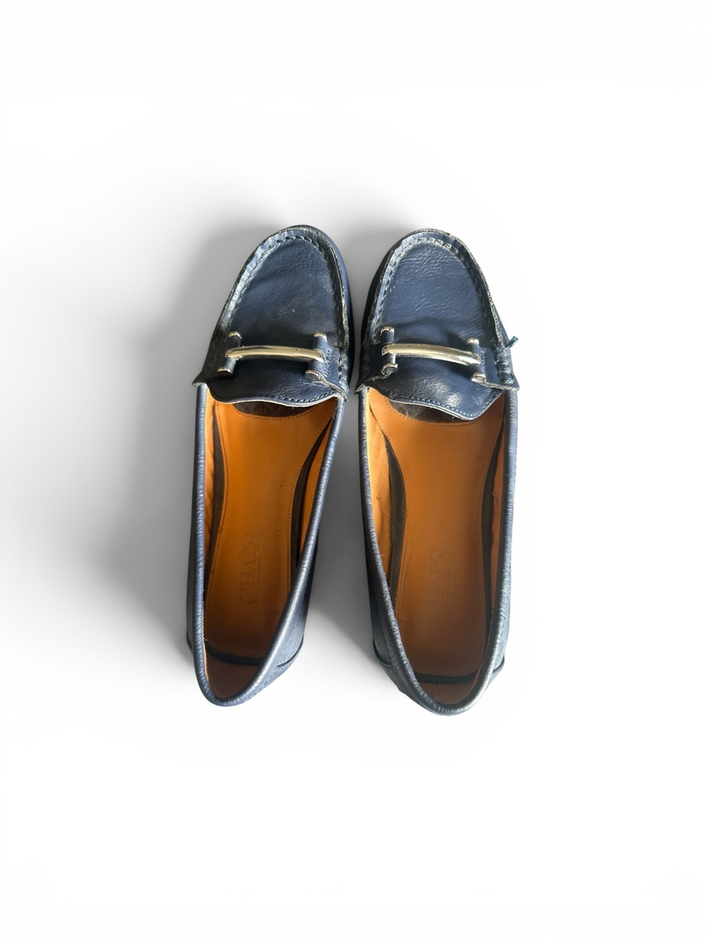 Chaps Navy and Tan Driving Moccasins US7.5B